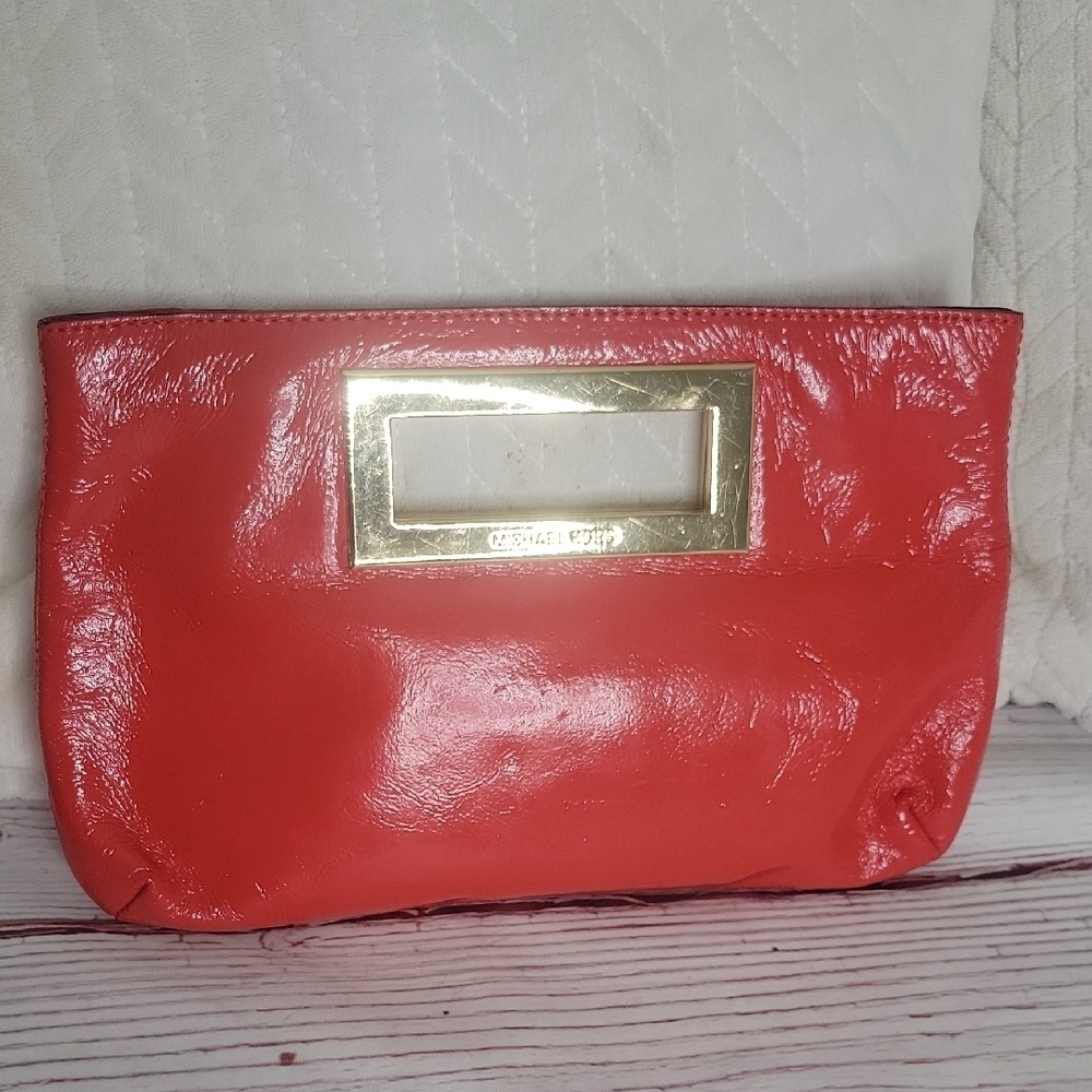 Michael Kors Red Clutch Bag - Picture 1 of 4